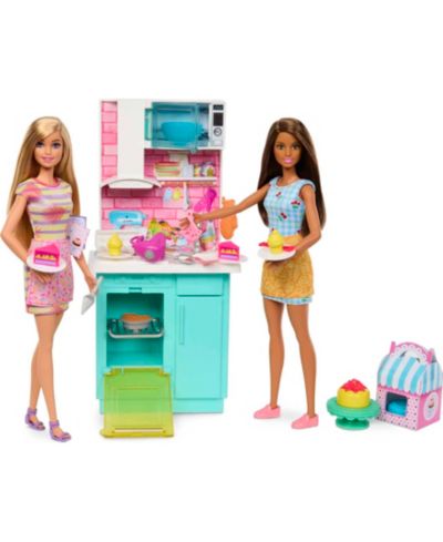 Barbie Celebration Fun Baking Playset with 2 Fashion Dolls and 15+ Accessories, Ages 3+