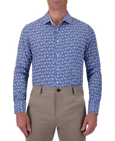 Report Collection Мужская рубашка с цветочным принтом, Slim-Fit