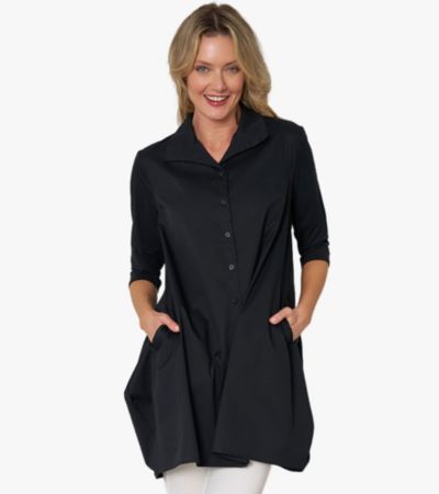Stella Carakasi Women's Quarter Sleeve Cotton and Jersey Tiburon Tunic