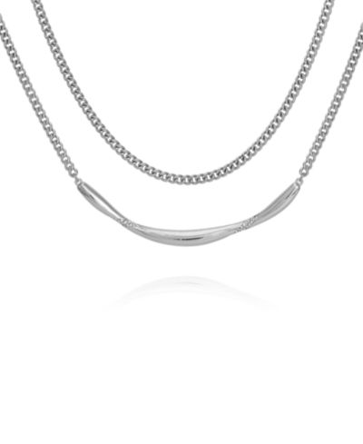 Многослойная цепь Vince Camuto Silver-Tone, 18" + 2" extender