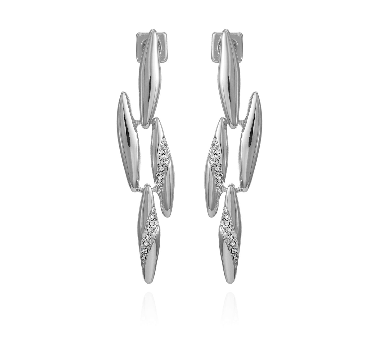 Vince Camuto серебристые серьги-люстры со стеклянными камнями