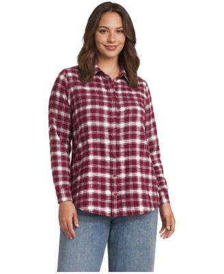 Rich burgundy/ivory plaid