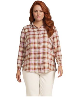 Rich ginger/aster pink plaid