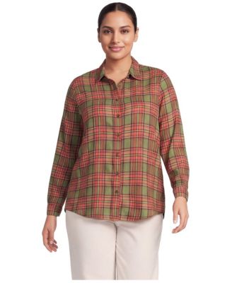 Olive/nautical red plaid