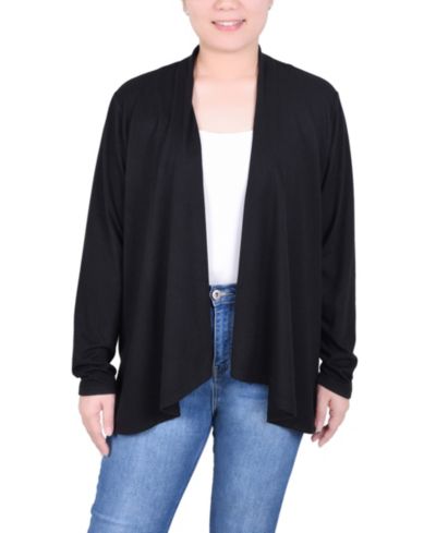 NY Collection Petite Long Sleeve Swing Cardigan Sweater