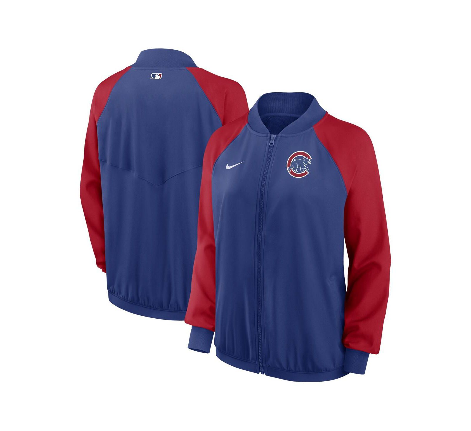 Женская куртка Nike Royal Chicago Cubs Authentic Collection Team Raglan Performance Full-Zip