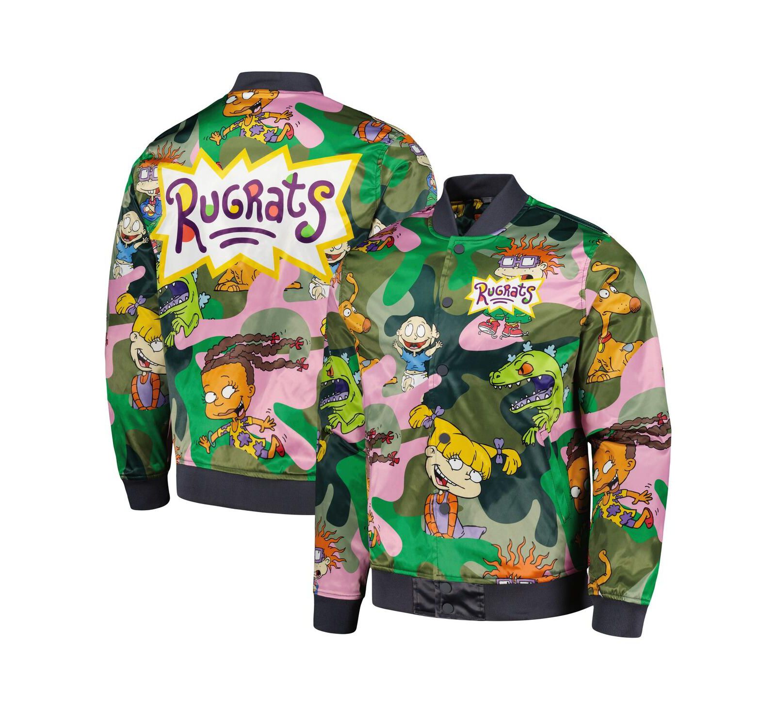 Men's Freeze Max Camo Rugrats Graphic Satin Full-Snap Jacket