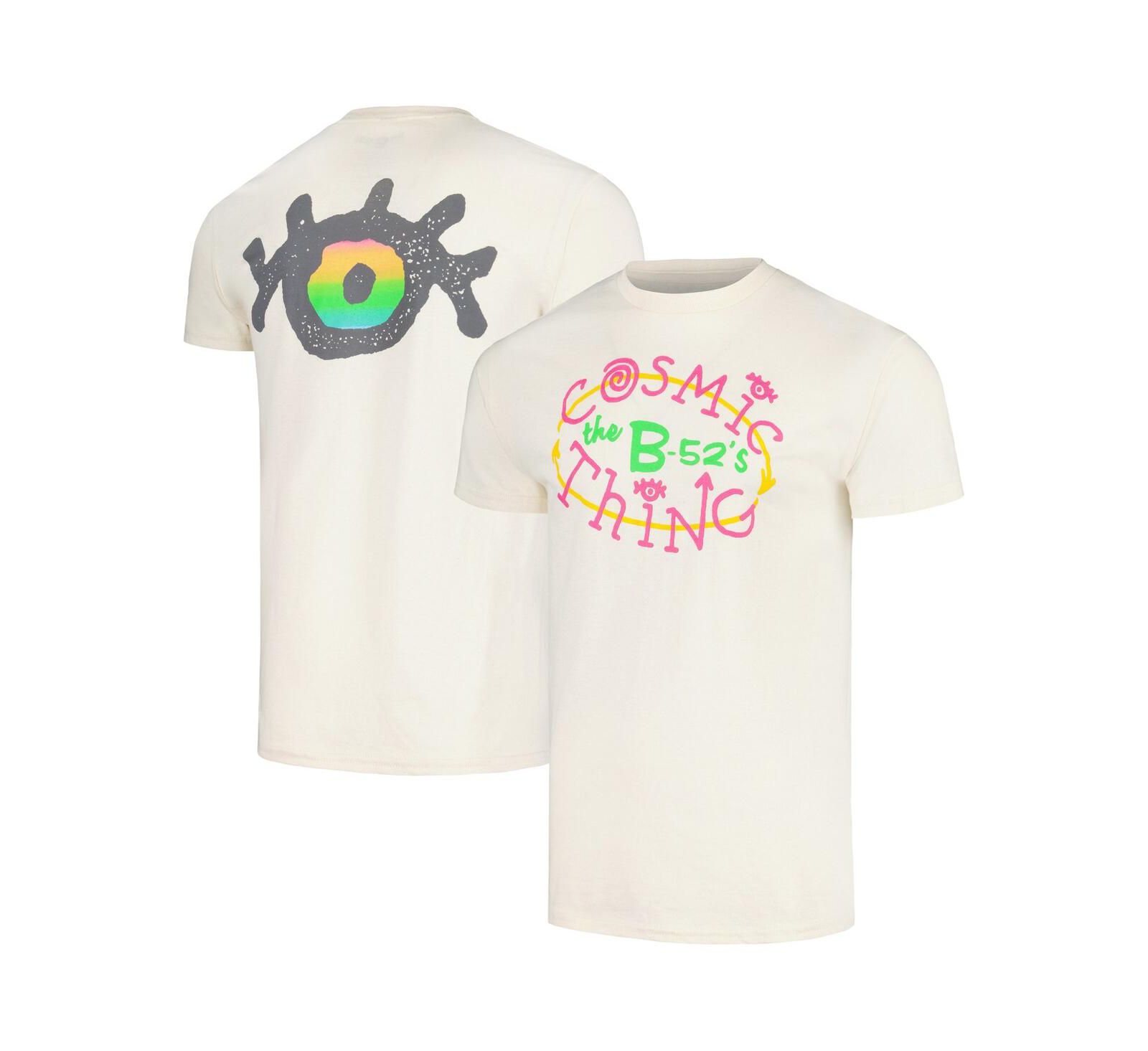 Мужская футболка Manhead Merch Cream The B-52's Cosmic Thing Graphic T-shirt