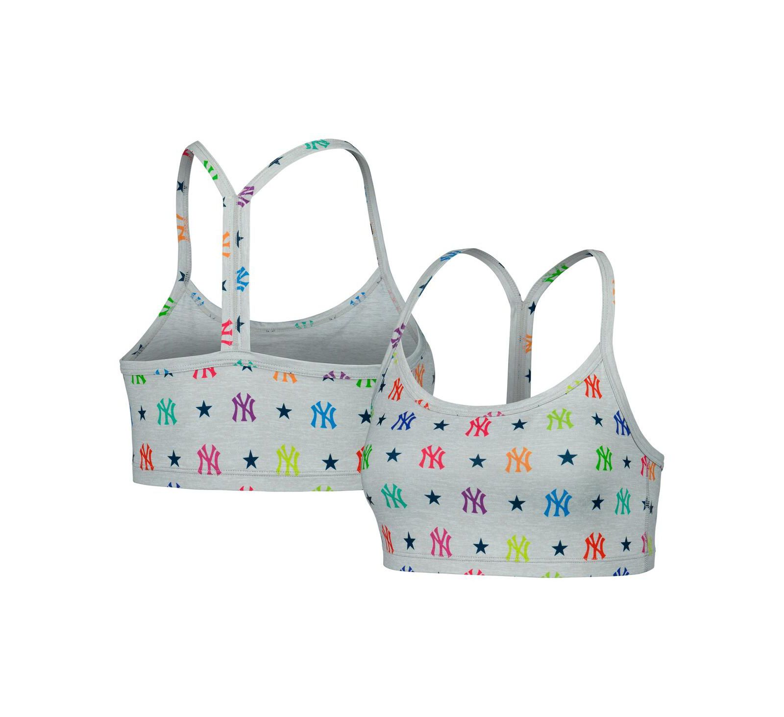 Terez Женский спортивный топ TLC Rainbow, серый New York Yankees