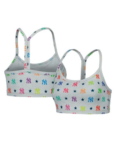 Terez Женский спортивный топ TLC Rainbow, серый New York Yankees