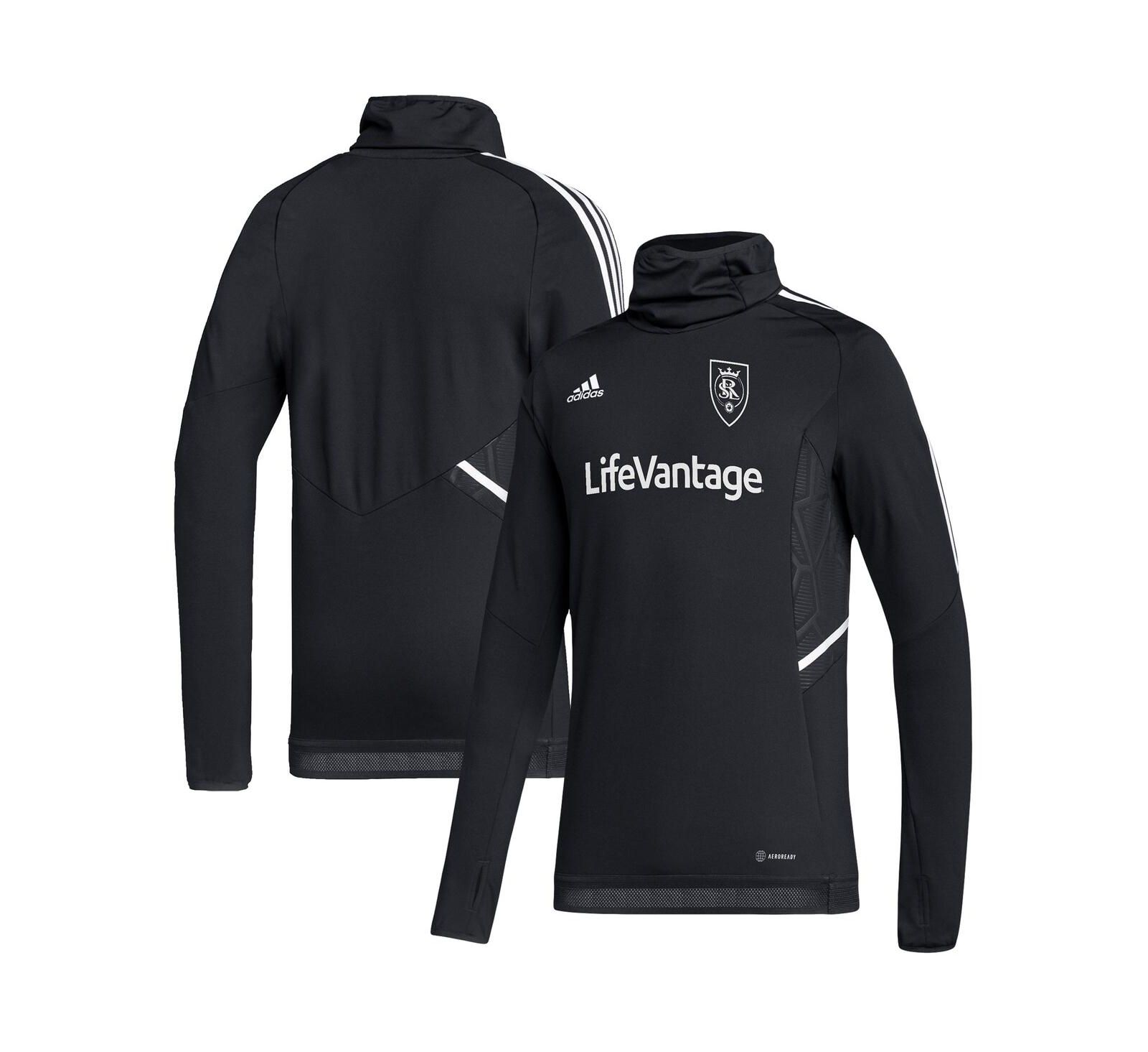 Мужская куртка adidas Black Real Salt Lake COLD.RDY Raglan Warmup Pullover