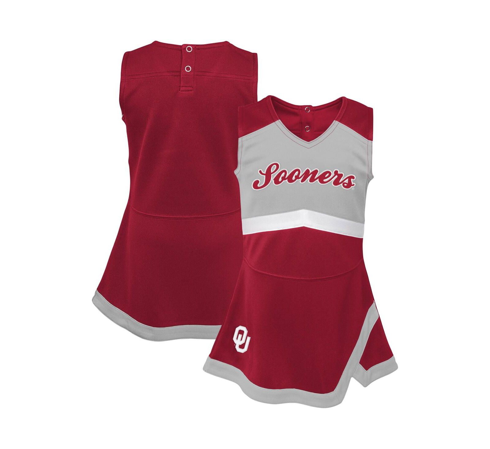 Детское платье Outerstuff Crimson, Gray Oklahoma Sooners Cheer Captain Jumper