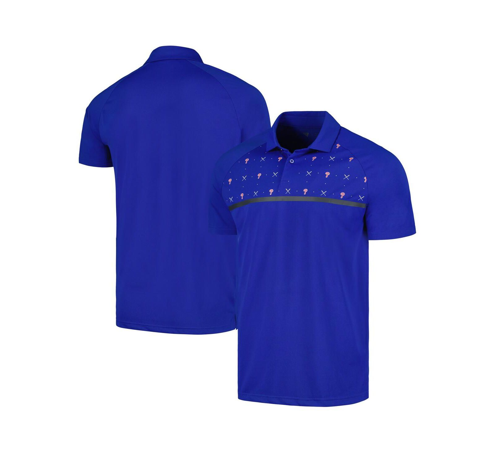 Men's LevelWear Royal Philadelphia Phillies Sector Batter Up Raglan Polo Shirt