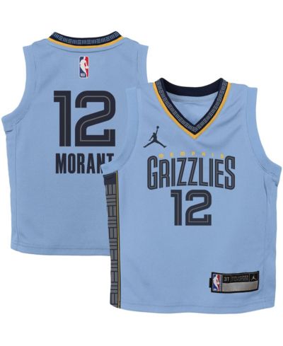 Детская джерси Jordan Ja Morant Light Blue Memphis Grizzlies 2022/23 Statement Edition для мальчиков и девочек