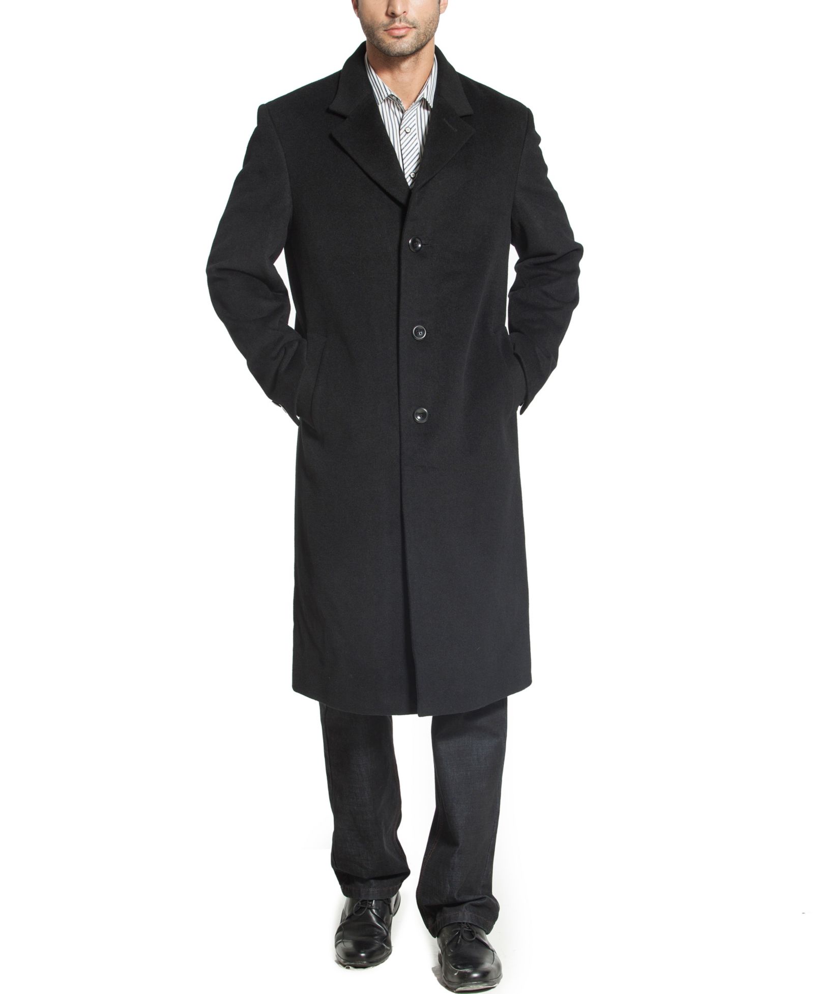 Длинное пальто BGSD Men's Henry Wool Blend