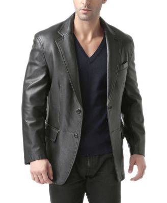 Мужской кожаный блейзер BGSD Men's Two-Button