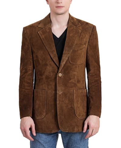 BGSD мужской блейзер из замши Steve Two-Button