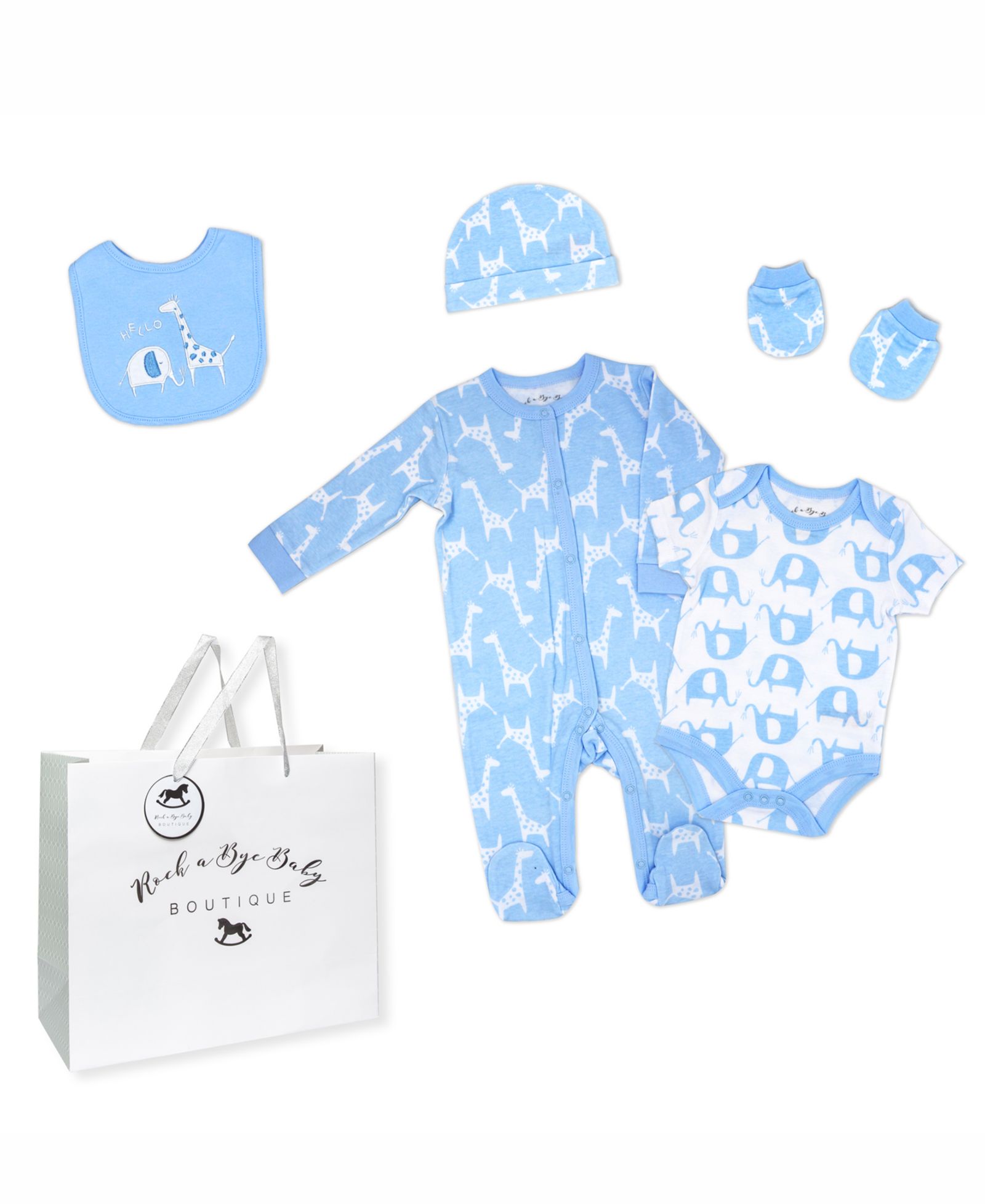 Rock-A-Bye Baby Boutique Детский набор одежды Safari, 6 предметов