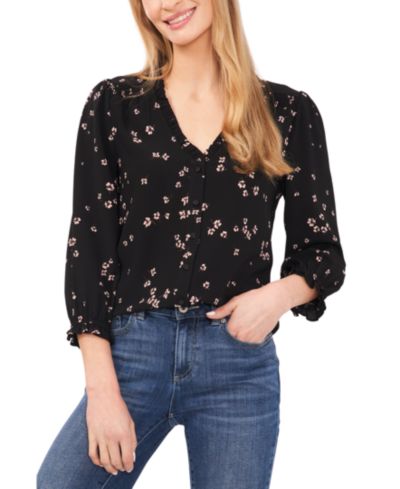 Женская блузка CeCe Floral-Print Button-Front