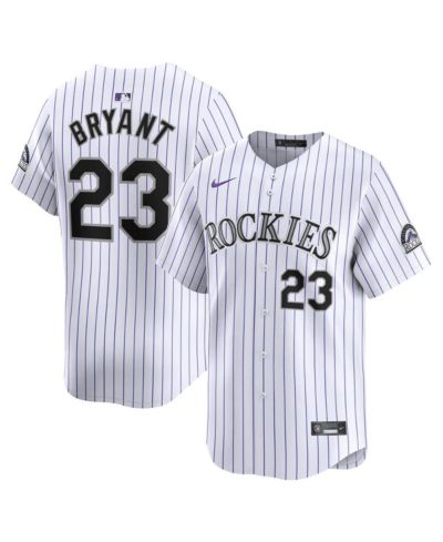 Мужская джерси Nike Kris Bryant White Colorado Rockies Home Limited Player