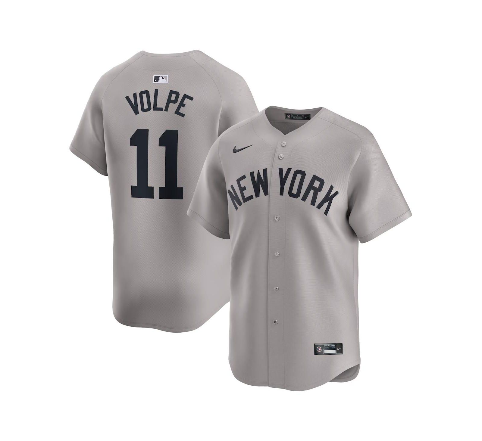 Nike Мужская игровая джерси New York Yankees Anthony Volpe, белая
