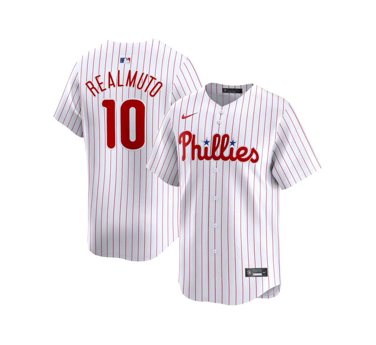 Nike мужская джерси J.T. Realmuto White Philadelphia Phillies Home Limited Player