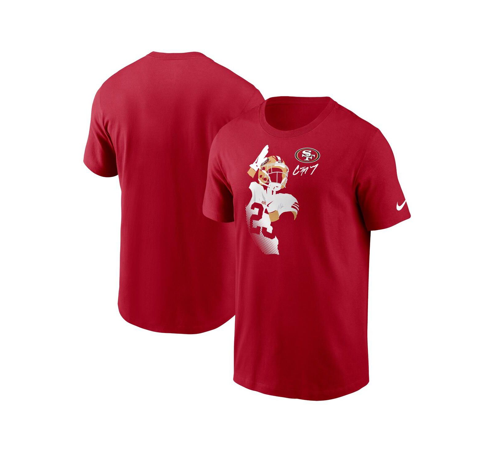 Мужская футболка Nike Christian McCaffrey Scarlet San Francisco 49ers Player Graphic