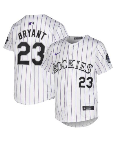 Детская игровая джерси Nike Kris Bryant White Colorado Rockies Home Limited Player