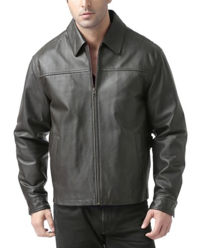 Мужская кожаная куртка BGSD Greg Open Bottom Zip Front