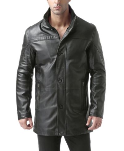 BGSD Men's Men Chad Leather Car Coat