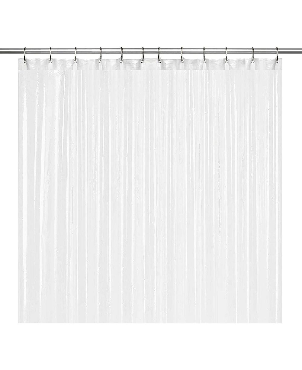 LiBa 72” W x 72” H 10G PEVA Shower Curtain Bathroom