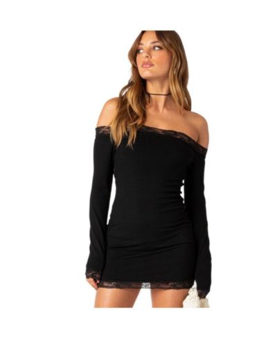 Edikted Women's Diora off shoulder mini dress