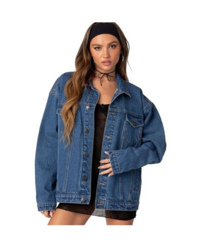Edikted Women's Dalia oversized denim jacket