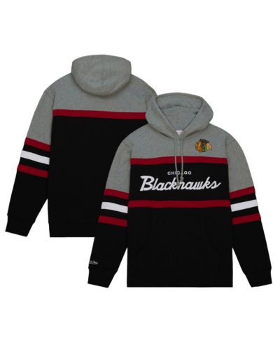 Mitchell & Ness Мужское худи Chicago Blackhawks Head Coach, черное и серое