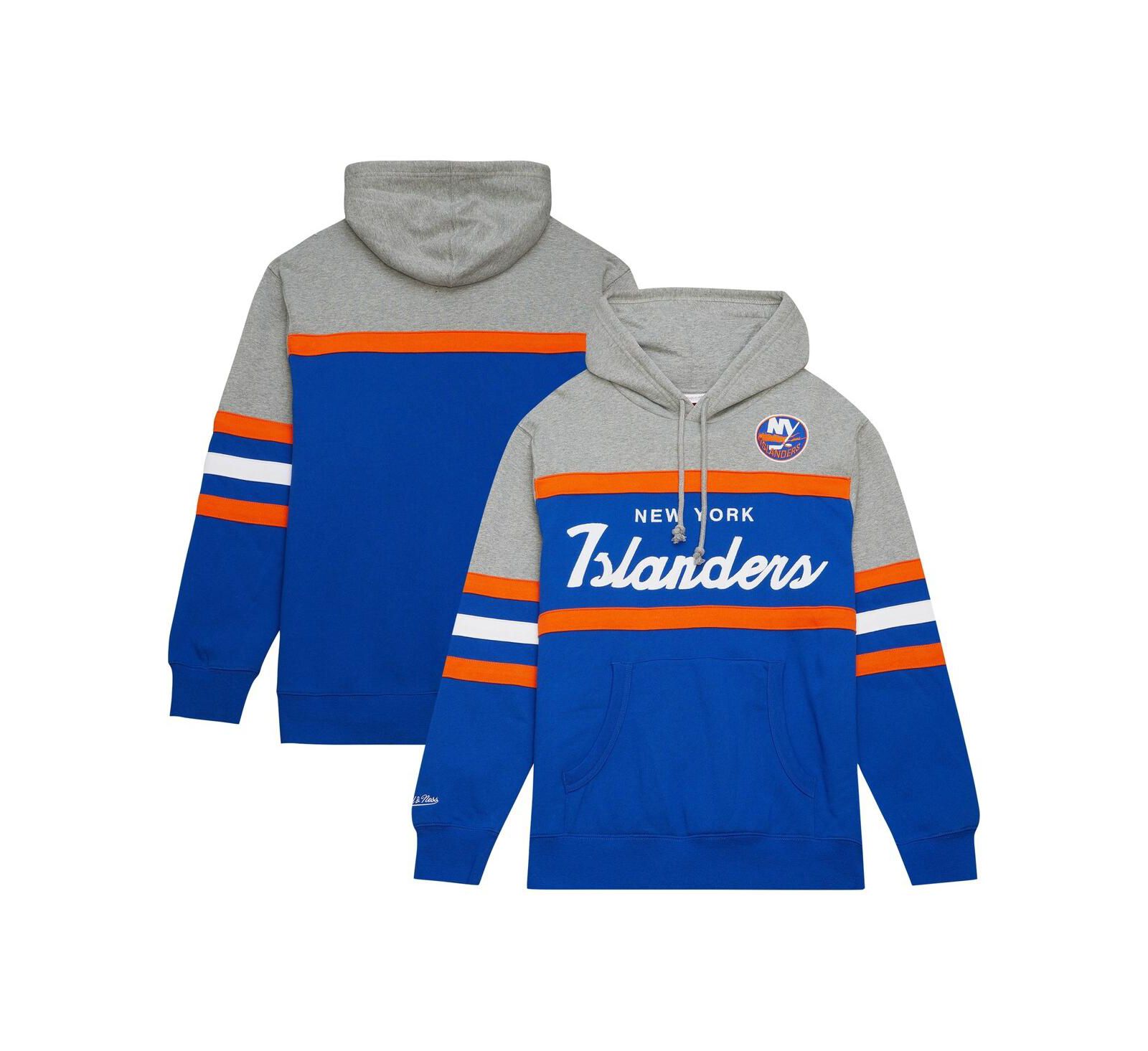 Мужское худи Mitchell & Ness New York Islanders Head Coach Pullover Royal/Gray