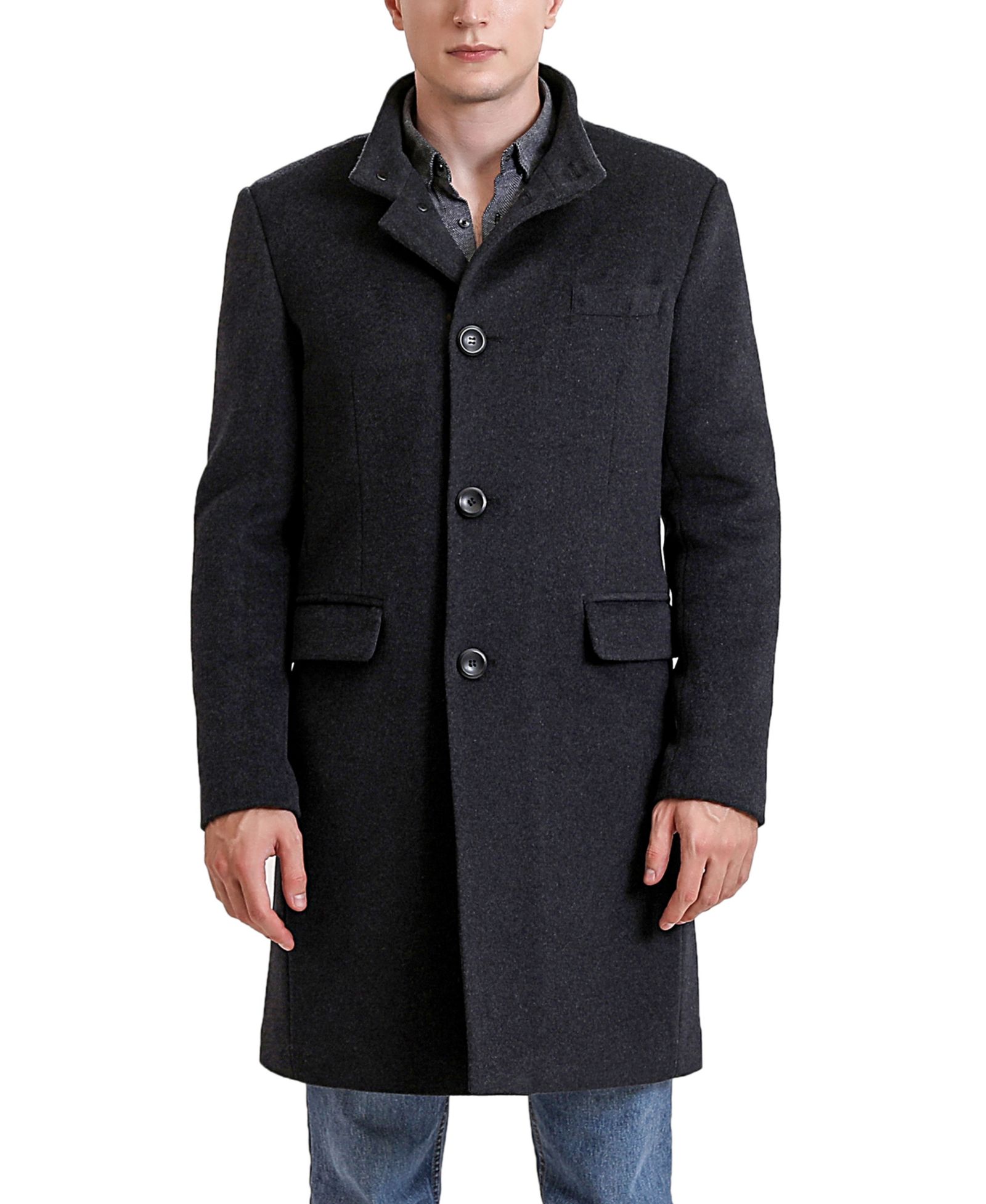 BGSD Men Jacob Wool Blend Top Coat