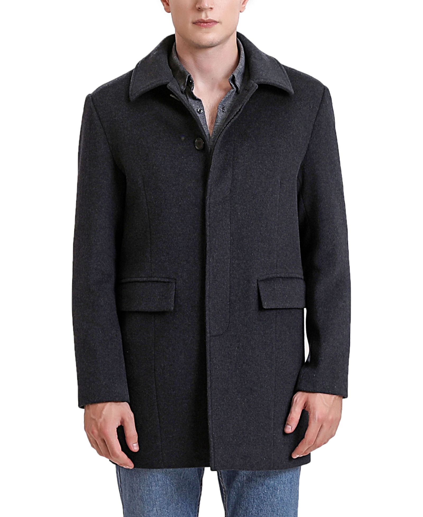 BGSD Men's Men Michael Wool Blend Car Coat