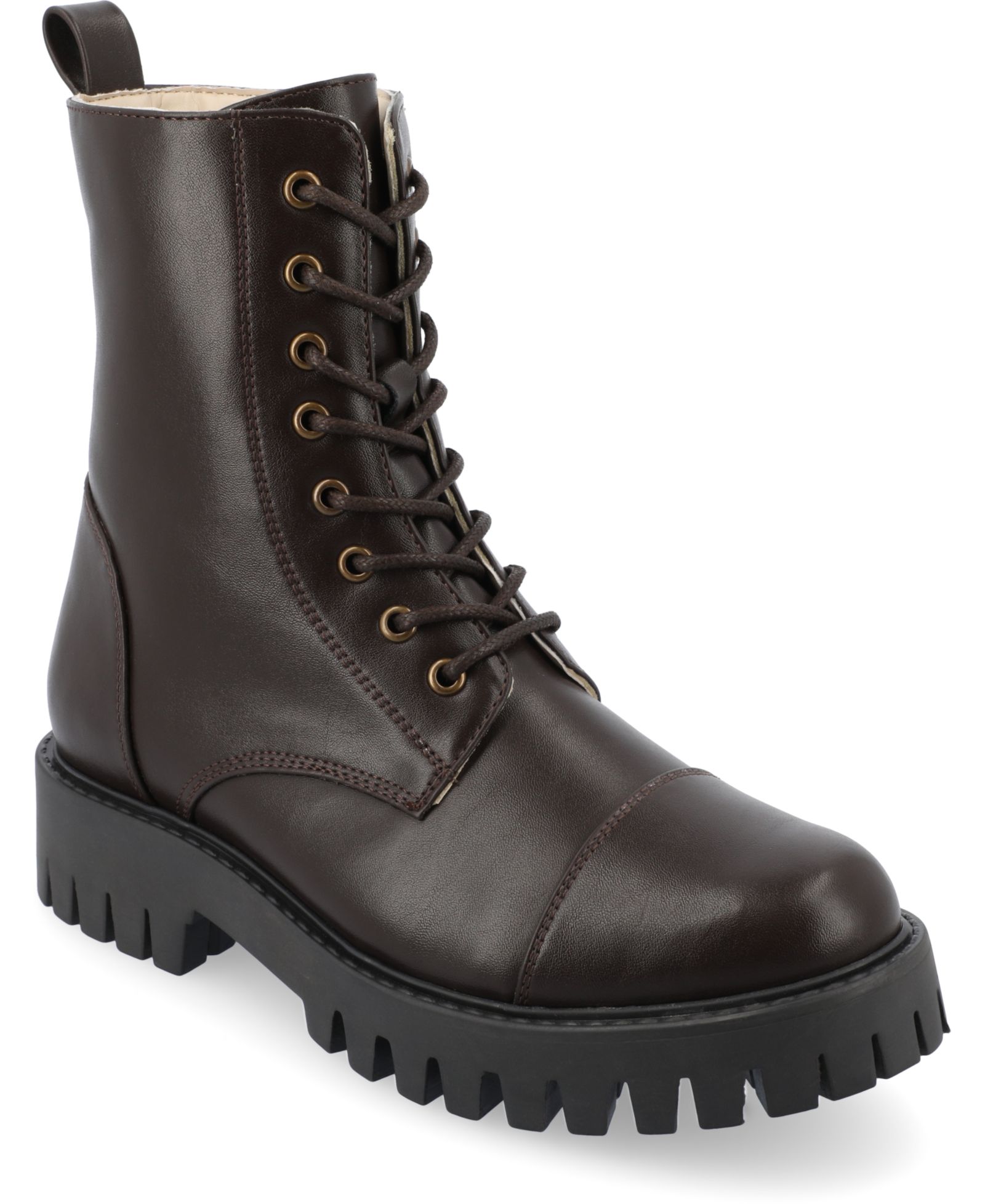 Journee Collection Women's Aaley Lace Up Lug Combat Bootie