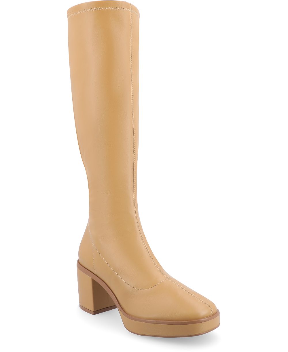 Journee Collection Women's Alondra Wide Calf Platform Knee High Boots