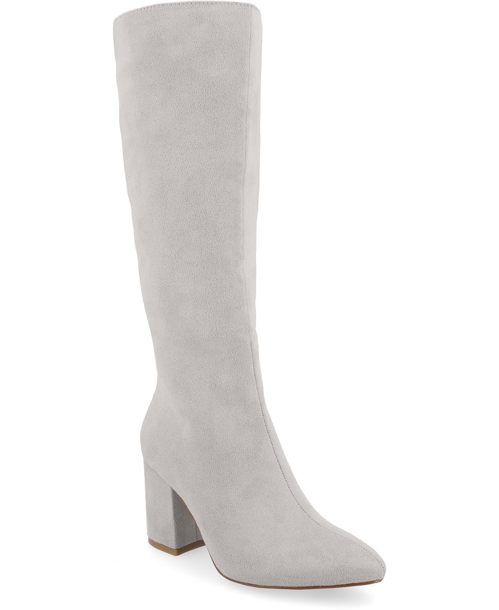 Journee Collection Women's Ameylia Extra Wide Calf Block Heel Knee High Boots