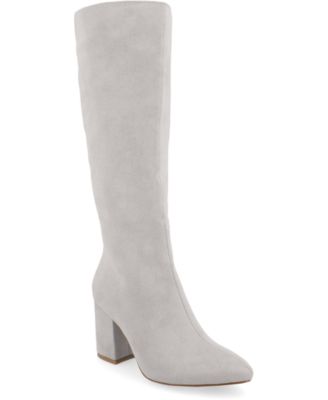 Journee Collection Women's Ameylia Extra Wide Calf Block Heel Knee High Boots