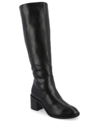 Женские высокие сапоги Journee Collection Romilly Wide Width Round Toe Block Heel