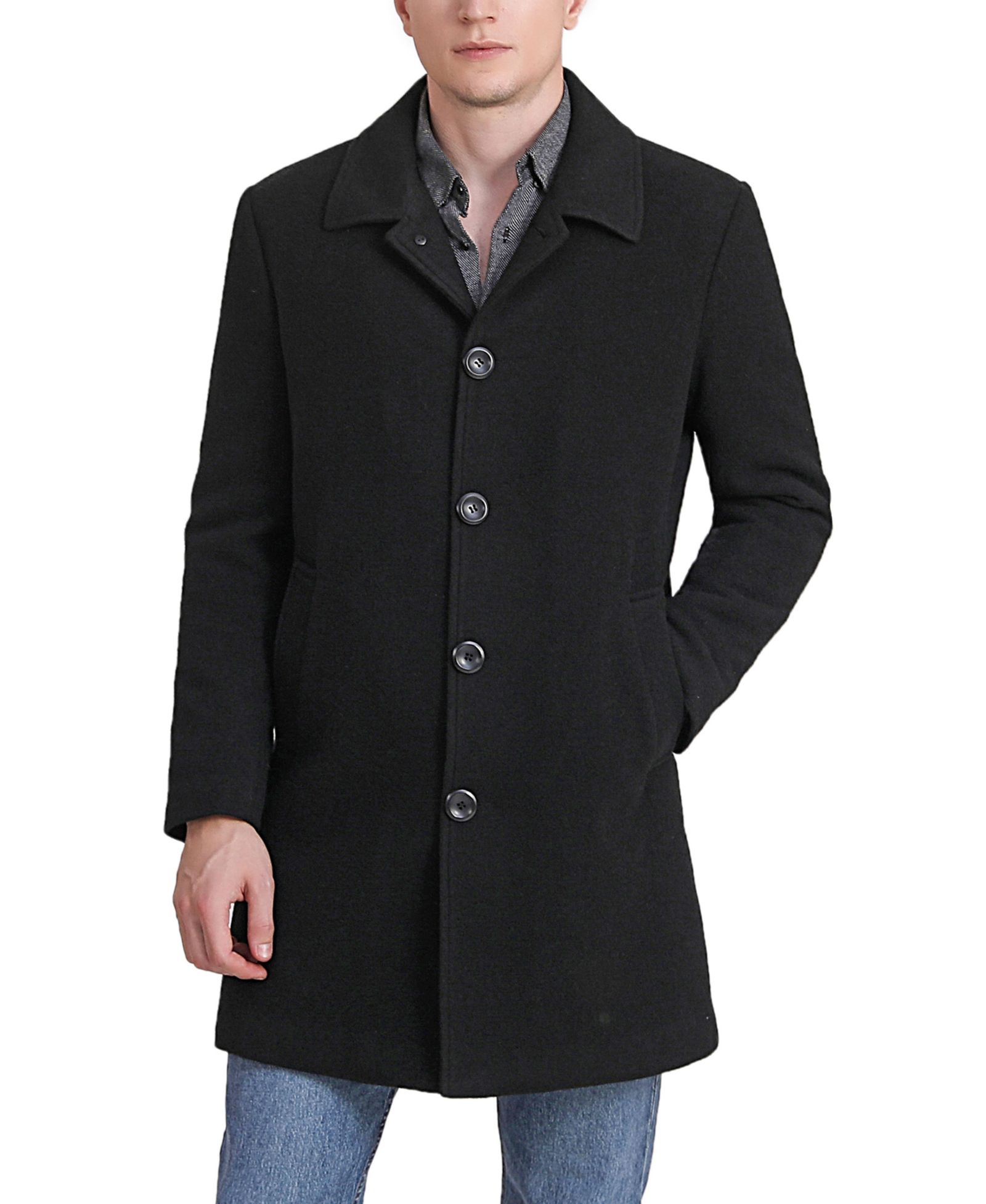 BGSD Men's Men Baker Wool Blend Walker Coat