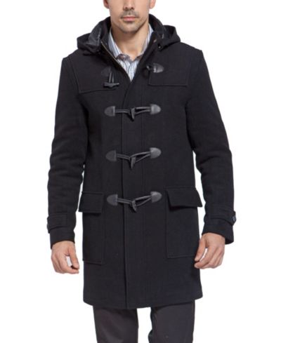 BGSD Men's Benjamin Wool Blend Classic Duffle Coat