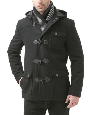 Мужское пальто BGSD Men Nathan Wool Blend с короткими пуговицами