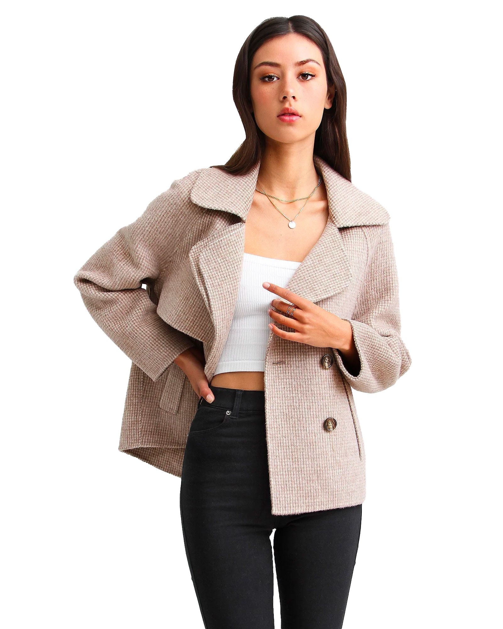 Женское шерстяное пальто Belle & Bloom Women's I'm Yours Wool Blend Peacoat