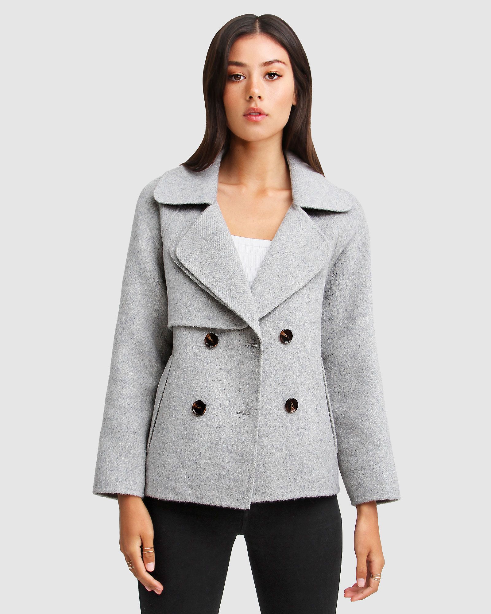 Belle & Bloom Women's I'm Yours Wool Blend Peacoat