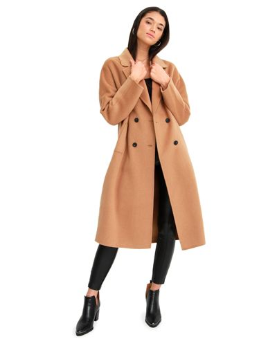Belle & Bloom Women's Double Breasted Lined Wool Coat