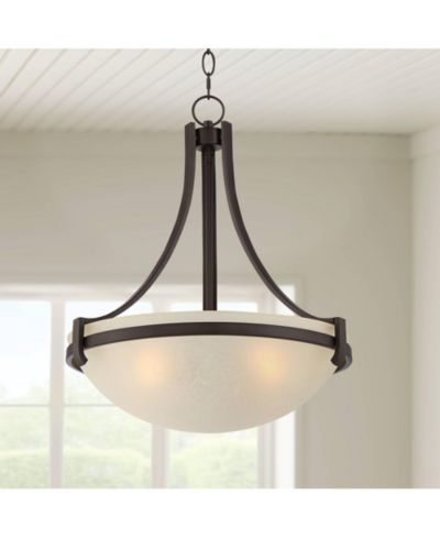 Regency Hill Mallot Pendant Chandelier with 4-Light Industrial Champagne Glass Bowl Shade Fixture