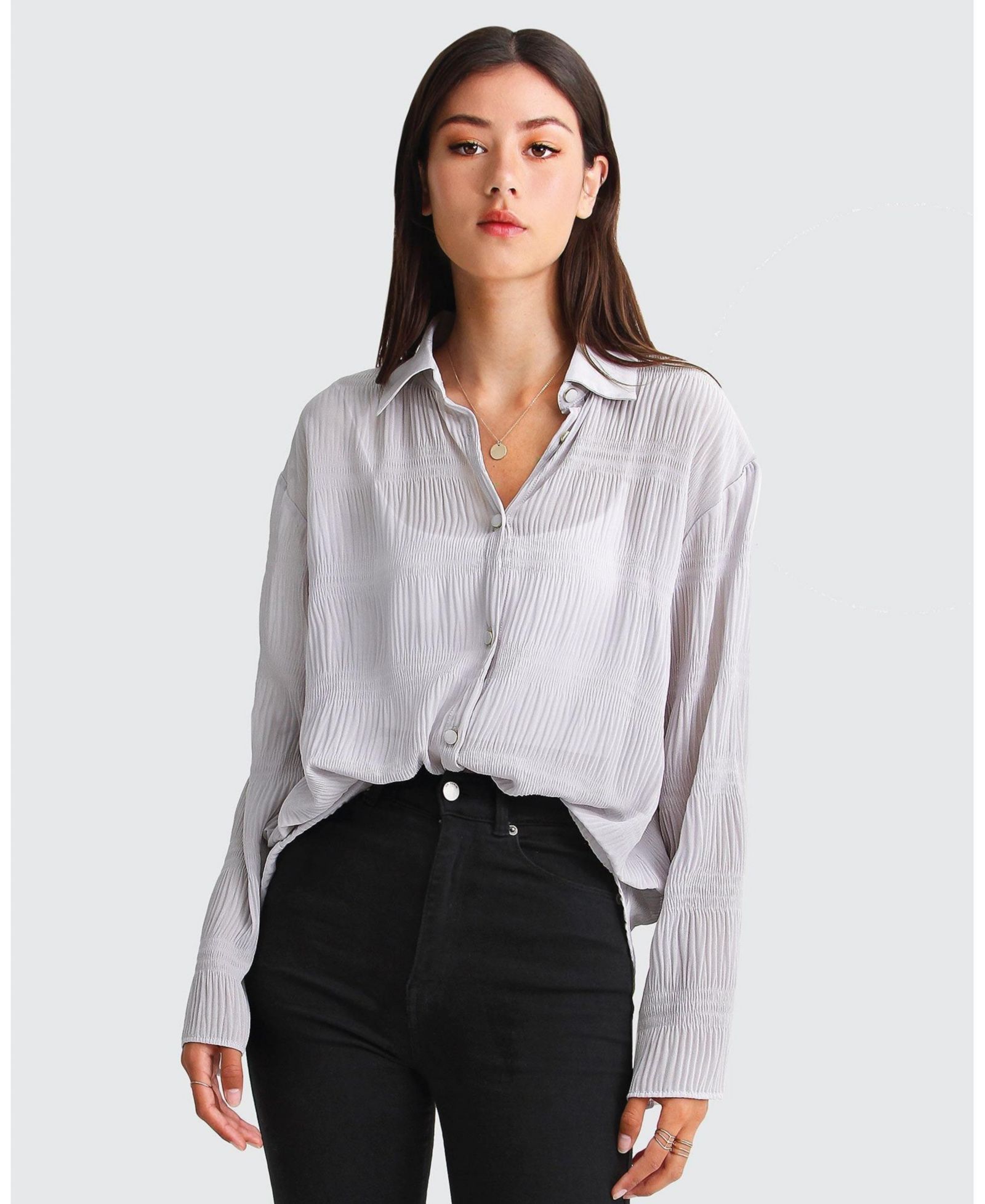 Belle & Bloom Women's Yoko Shirred Chiffon Blouse